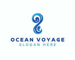 Sea Water Wave logo design