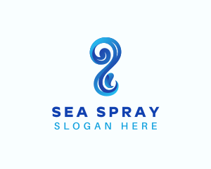 Sea Water Wave logo design