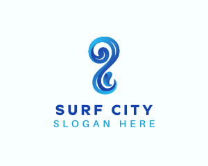 Sea Water Wave logo design