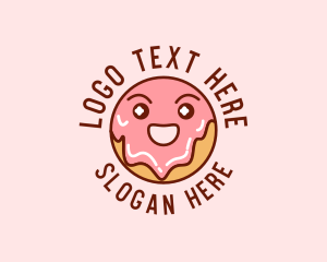 Cartoon - Happy Sweet Donut logo design