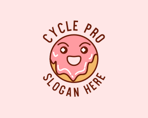 Happy Sweet Donut logo design