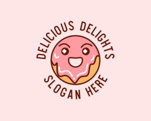 Happy Sweet Donut logo design