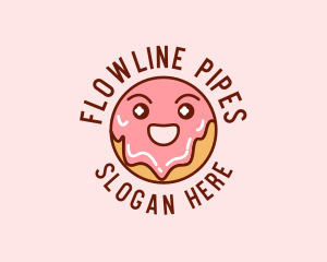 Happy Sweet Donut logo design