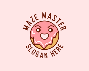 Happy Sweet Donut logo design