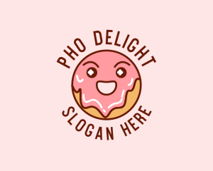 Happy Sweet Donut logo design