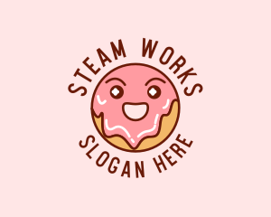 Happy Sweet Donut logo design