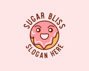 Sweet - Happy Sweet Donut logo design
