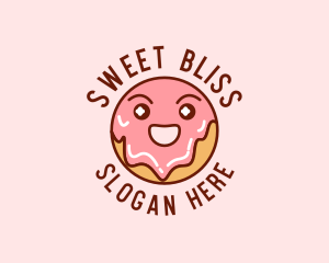 Happy Sweet Donut logo design