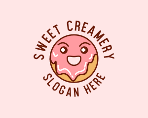 Happy Sweet Donut logo design