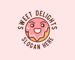 Happy Sweet Donut logo design