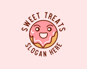 Happy Sweet Donut logo design