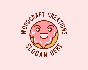 Happy Sweet Donut logo design