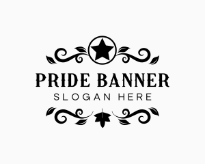 Star Swirl Banner logo design