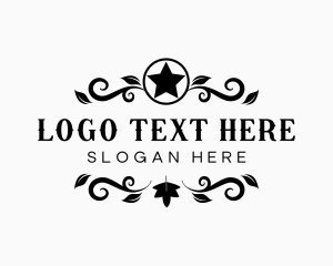 Leaf - Star Swirl Banner logo design