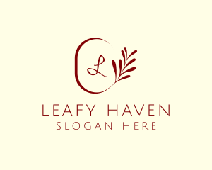 Elegant Leaves Spa logo design