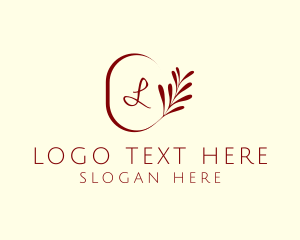 Chic - Elegant Leaves Spa logo design