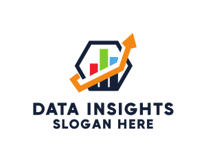 Stats - Hexagon Accounting Growth Chart logo design