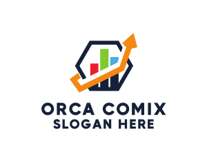 Financial Advisor - Hexagon Accounting Growth Chart logo design