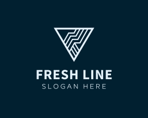 Line - Abstract Triangle Line logo design