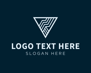 Company - Abstract Triangle Line logo design