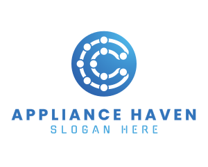 Appliances - Modern C Circuitry logo design