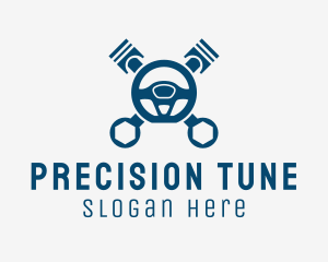 Tuning - Automobile Piston Mechanic logo design