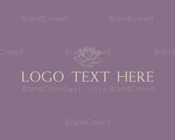 Elegant Flower Serif Wordmark Logo