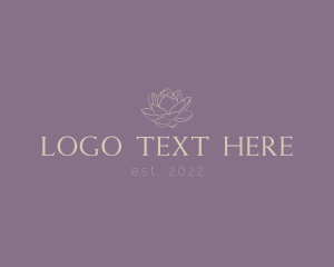 Elegant Flower Serif Wordmark logo design