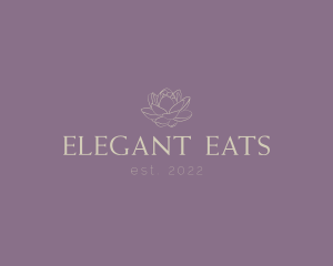 Elegant Flower Serif Wordmark logo design