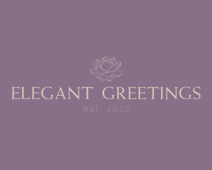 Elegant Flower Serif Wordmark logo design