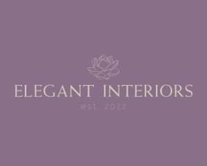 Elegant Flower Serif Wordmark logo design