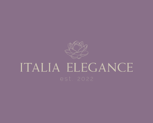 Elegant Flower Serif Wordmark logo design