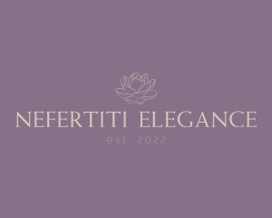 Elegant Flower Serif Wordmark logo design