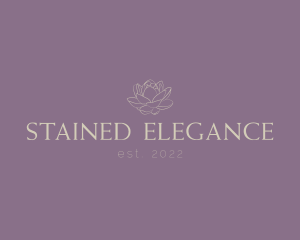 Elegant Flower Serif Wordmark logo design