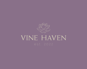 Elegant Flower Serif Wordmark logo design