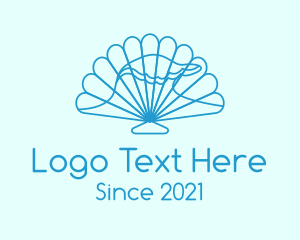 Sea Wave - Blue Wave Seashell logo design