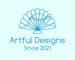 Blue Wave Seashell logo design