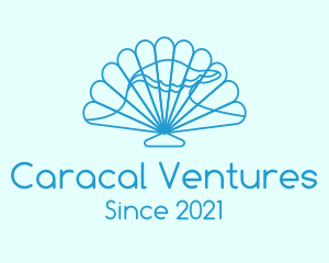 Blue Wave Seashell logo design