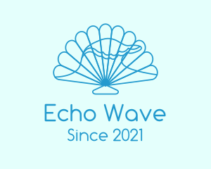 Blue Wave Seashell logo design