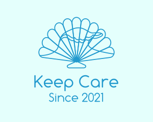 Blue Wave Seashell logo design