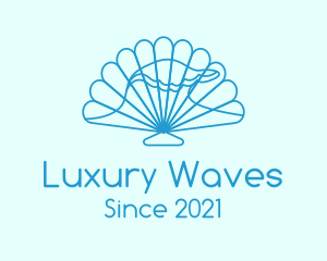 Blue Wave Seashell logo design