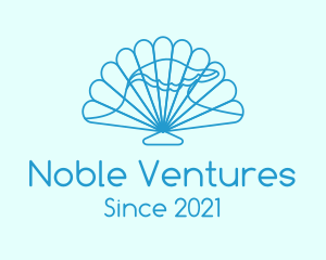 Blue Wave Seashell logo design