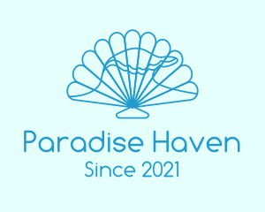 Blue Wave Seashell logo design