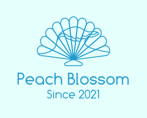 Blue Wave Seashell logo design