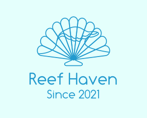 Reef - Blue Wave Seashell logo design