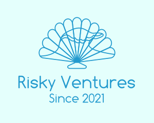 Blue Wave Seashell logo design