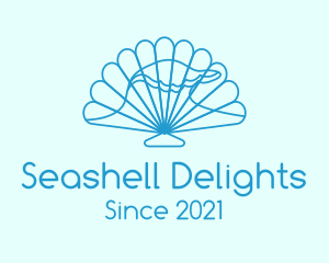 Blue Wave Seashell logo design