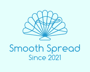 Blue Wave Seashell logo design