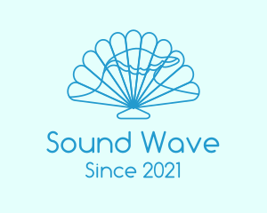 Blue Wave Seashell logo design