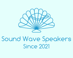 Blue Wave Seashell logo design